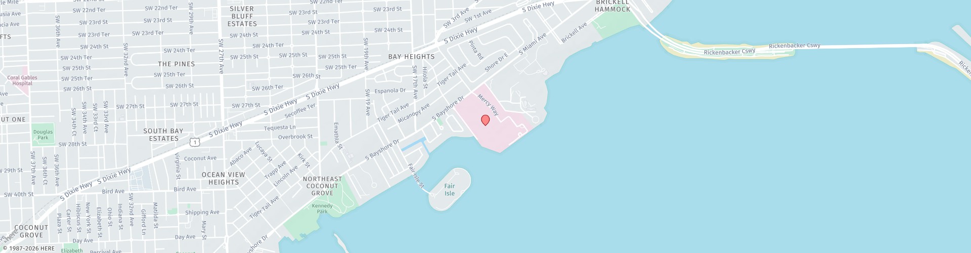 Location Map: 3683 South Miami Avenue Miami, FL 33133