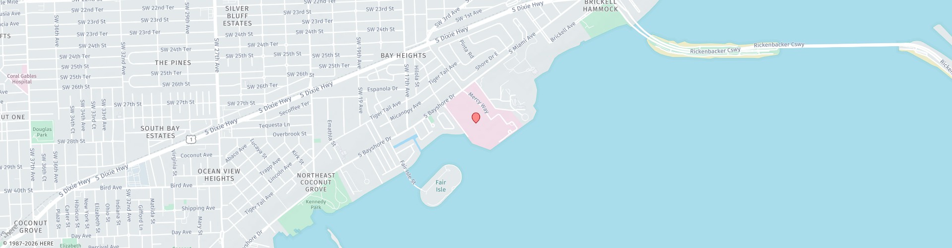Location Map: 3683 South Miami Avenue Miami, FL 
